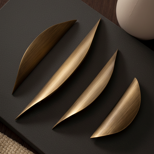 Luxe kastgrepen brons - industrieel messing