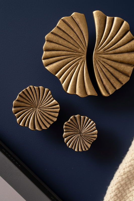 Kastgrepen messing - retro bronslook ontwerp