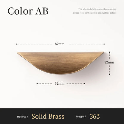 Luxe kastgrepen brons - industrieel messing