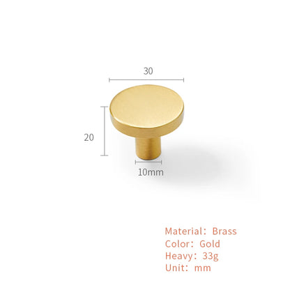 Solid Brass Handles Modern Kitchen Cabinet Knob Cupboard Door Pulls Drawer Knobs Gold Furniture Handle Hardware