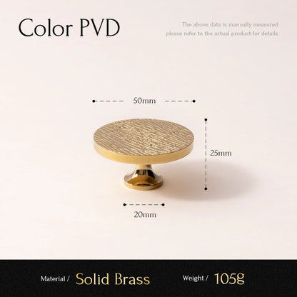 Solid Brass Cabinet Handle round Kitchen Cabinets Pulls High-End Luxury Wardrobe Handle Furniture Drawer Gold Knob