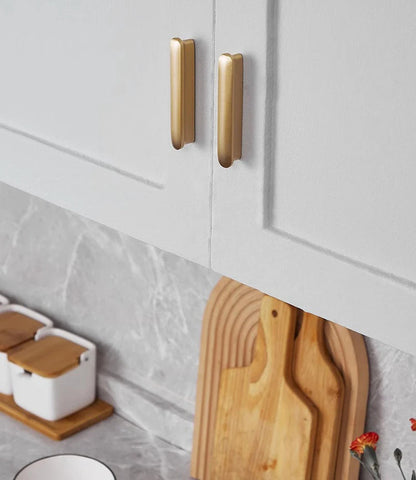 Gold Solid Brass Knobs Cupboard Pulls Drawer Knobs Kitchen Cabinet Handles Simple Furniture Handle Hardware
