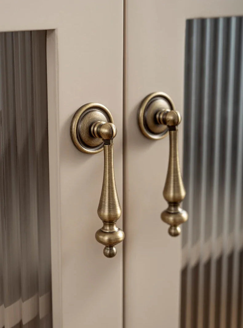 Deurknoppen antiek messing - retro design