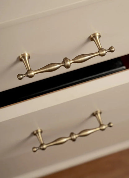 Deurknoppen antiek messing - retro design