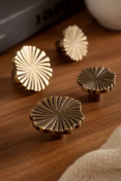 Kastgrepen messing - retro bronslook ontwerp