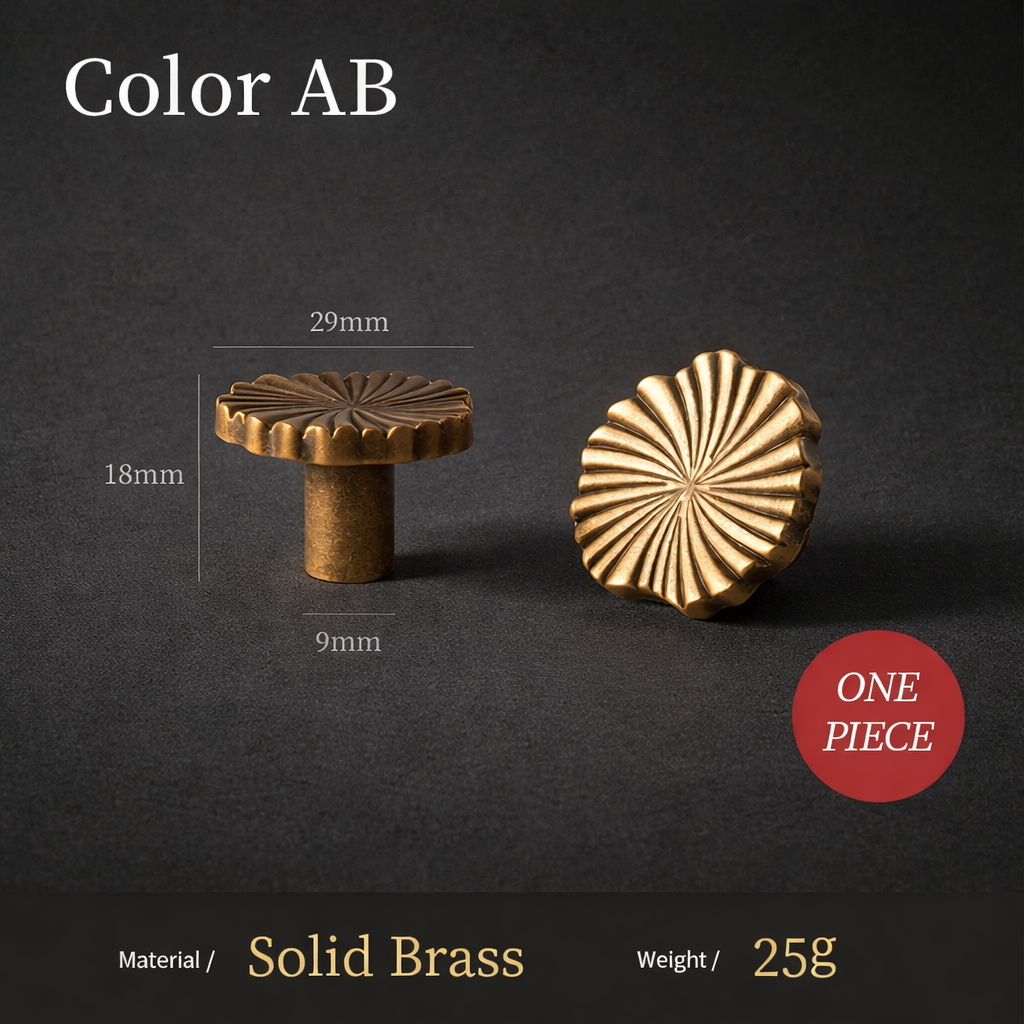 Kastgrepen messing - retro bronslook ontwerp