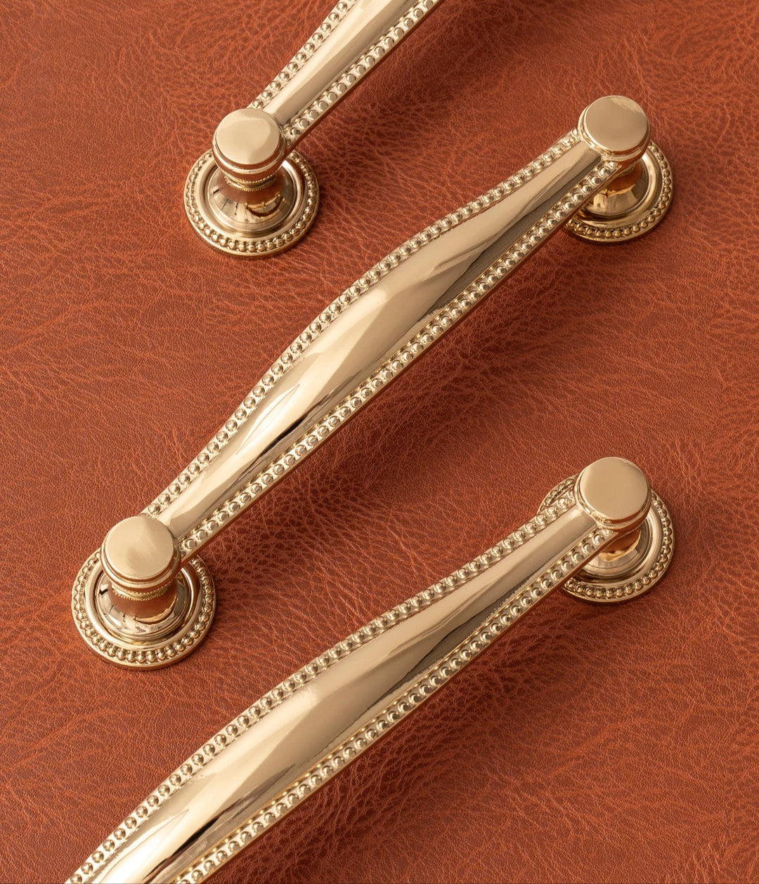 Brass Kitchen Cabinet Pull PVD Bright Gold Bedroom Dressing Table Handle Wardrobe Drawer Knob Luxury Furniture Hardware
