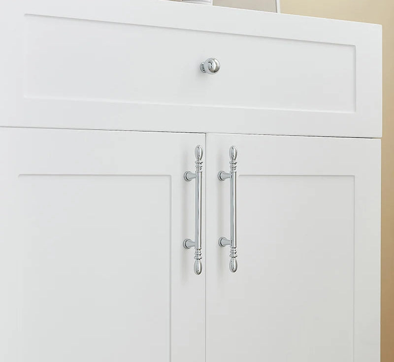 Brass Bright Silver Furniture Handles Nordic Modern Minimalist Chrome Luxury Wardrobe Kitchen Cabinet Closet Drawer Dresser Knob