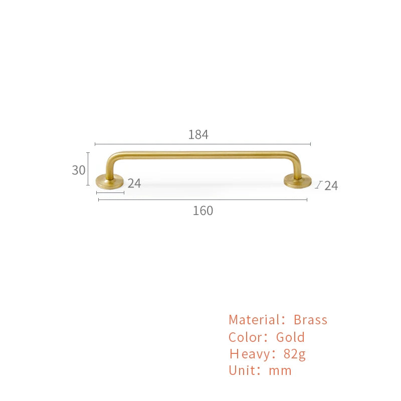Nordic Brass Long Furniture Handles Wardrobe Kitchen Cupboard Cloakroom Bedside Cabinet Handle Bedroom Accessories