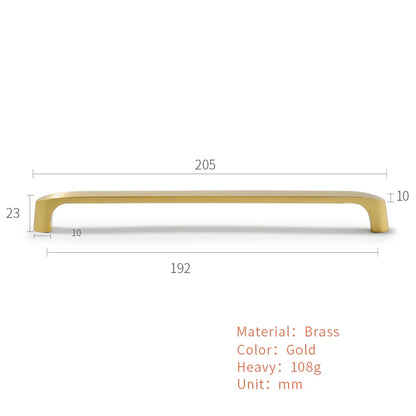 Solid Brass Handles Modern Kitchen Cabinet Knob Cupboard Door Pulls Drawer Knobs Gold Furniture Handle Hardware