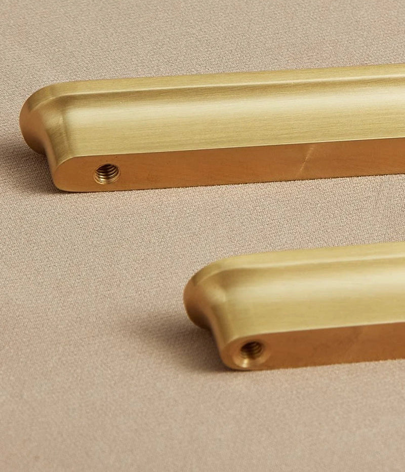 Gold Solid Brass Knobs Cupboard Pulls Drawer Knobs Kitchen Cabinet Handles Simple Furniture Handle Hardware