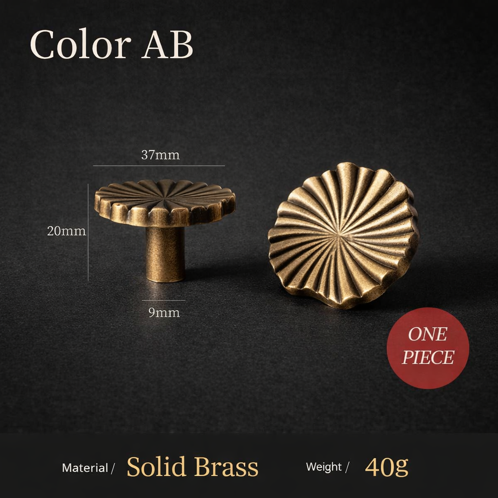 Kastgrepen messing - retro bronslook ontwerp